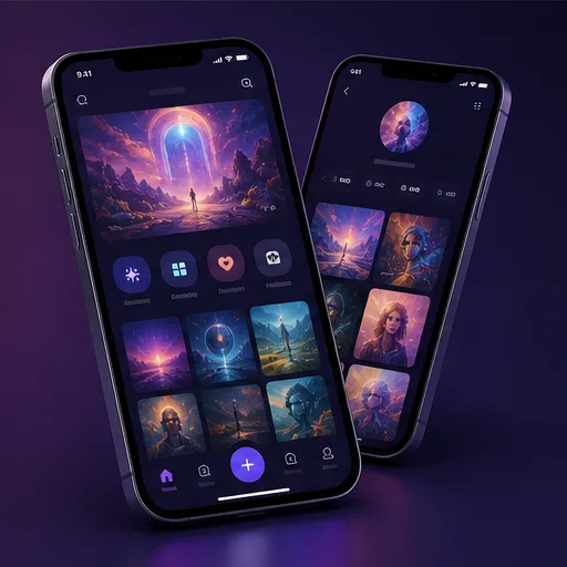 AI generated mobile application screen concept