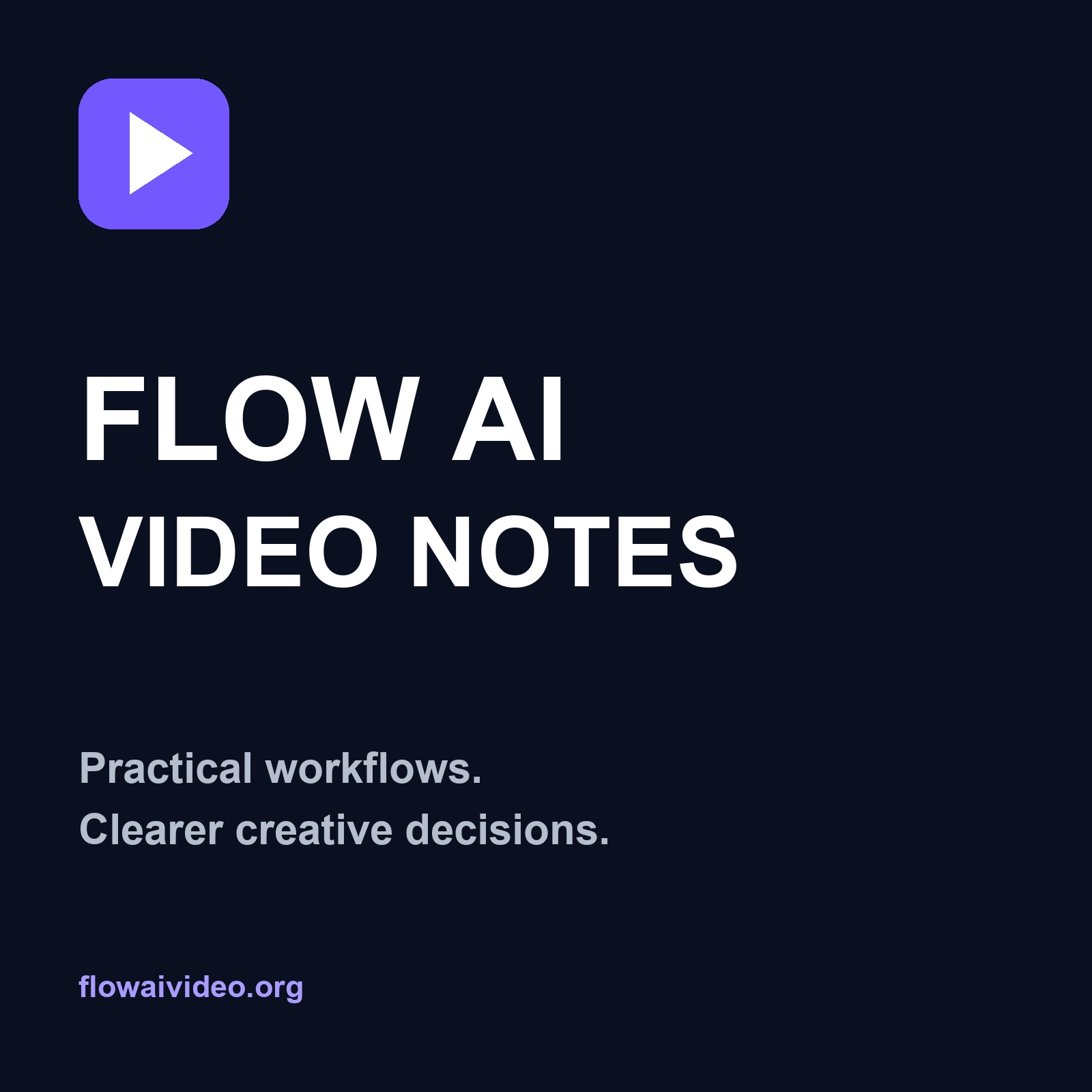 Flow AI Video Notes podcast cover